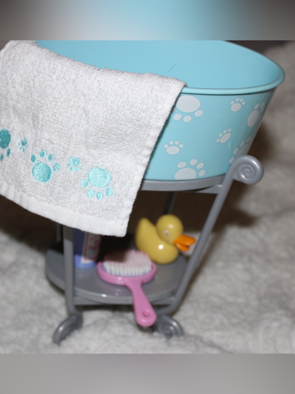 American Girl doll retired dog pet bath wash